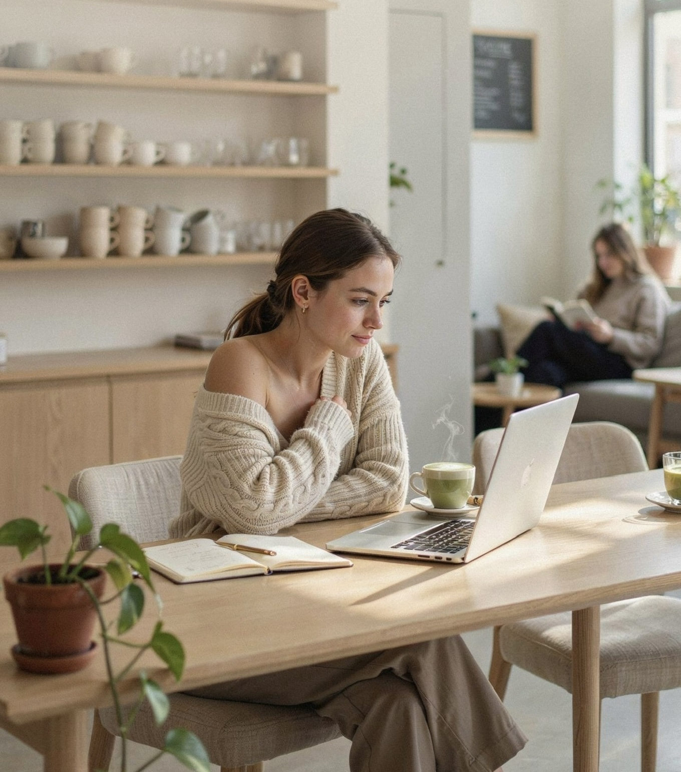 Working remotely with coffee
